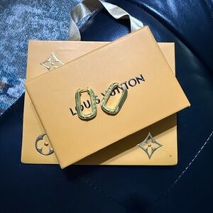 Louis Vuitton Gold Geometric Earrings